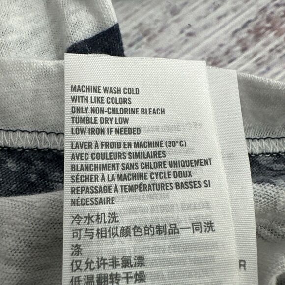 Abercrombie & Fitch Shirt Womens size Medium Striped Boxy Crop Top - Picture 6 of 6